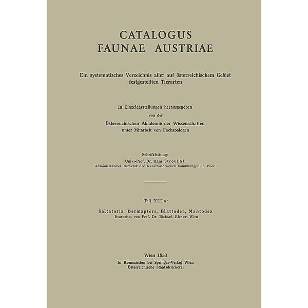 Catalogus Faunae Austriae / Catalogus Faunae Austriae Bd.13 / a