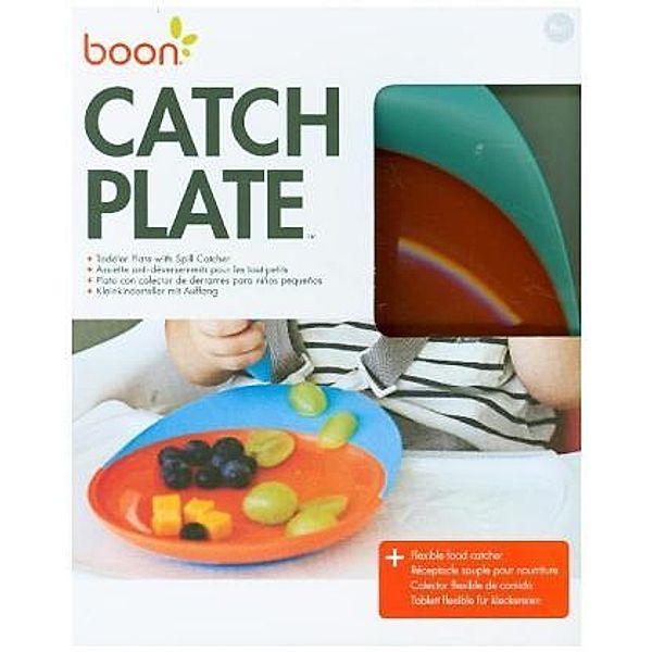 CATCH PLATE - Kleinkinderteller mit Auffangschale - orange/blau