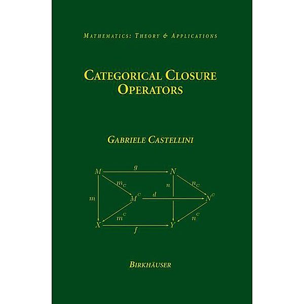 Categorical Closure Operators, Gabriele Castellini