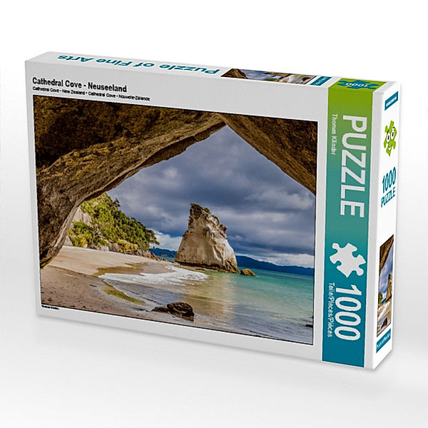 Calvendo Puzzle Cathedral Cove - Neuseeland (Puzzle), Thomas Klinder