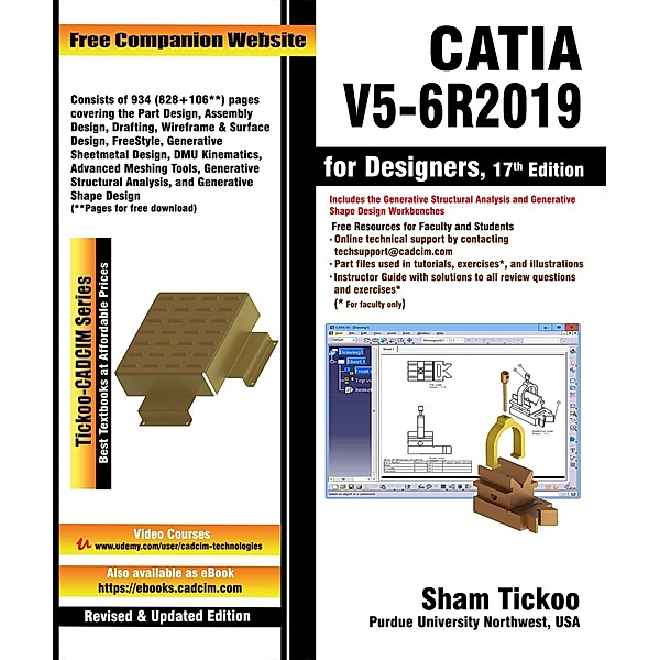 Catia V5-6R2019 for Designers 17th Edition, Sham Tickoo