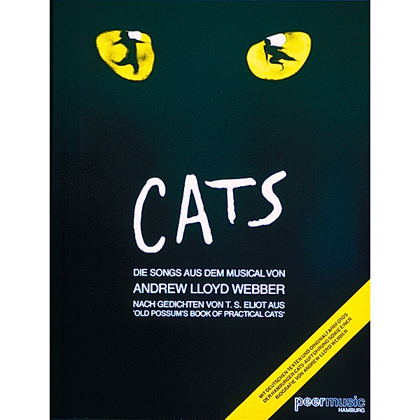 Cats, Songbook für Klavier, Gesang und Gitarre, Andrew Lloyd Webber