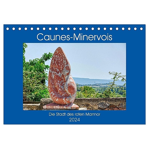 Caunes-Minervois - Die Stadt des roten Marmor (Tischkalender 2024 DIN A5 quer), CALVENDO Monatskalender, Thomas Bartruff