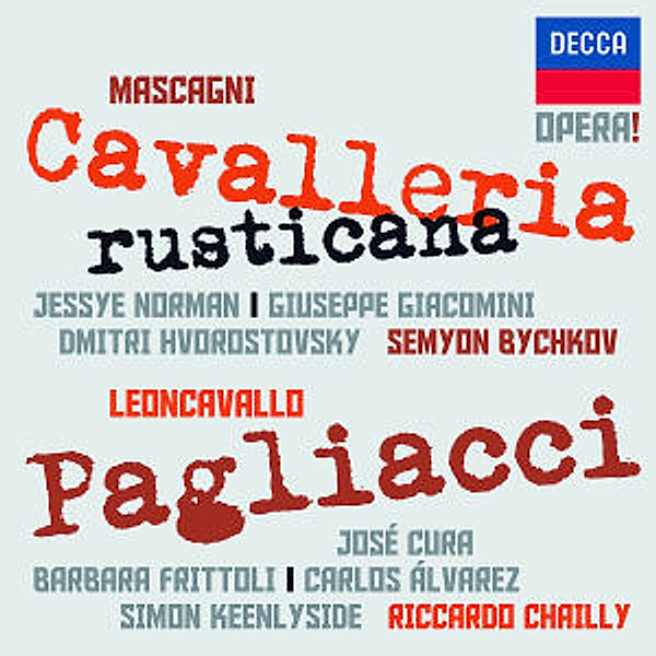 Cavalleria Rusticana/Pagliacci (Ga), Pietro Mascagni, Ruggero Leoncavallo