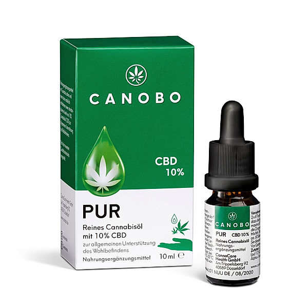 CBD PUR Reines Cannabisöl mit 10% CBD von CANOBO (10 ml)