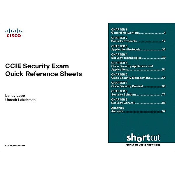 CCIE Security Exam Quick Reference Sheets, Lobo Lancy, Lakshman Umesh