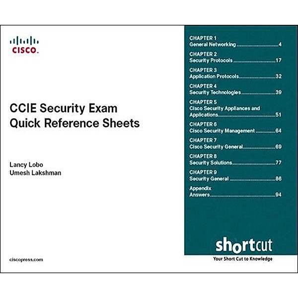 CCIE Security Exam Quick Reference Sheets, Lancy Lobo, Umesh Lakshman