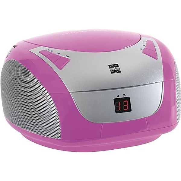 CD Player mit Radio Boombox - pink