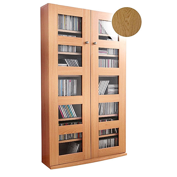 CD-Schrank (Farbe: Eiche)