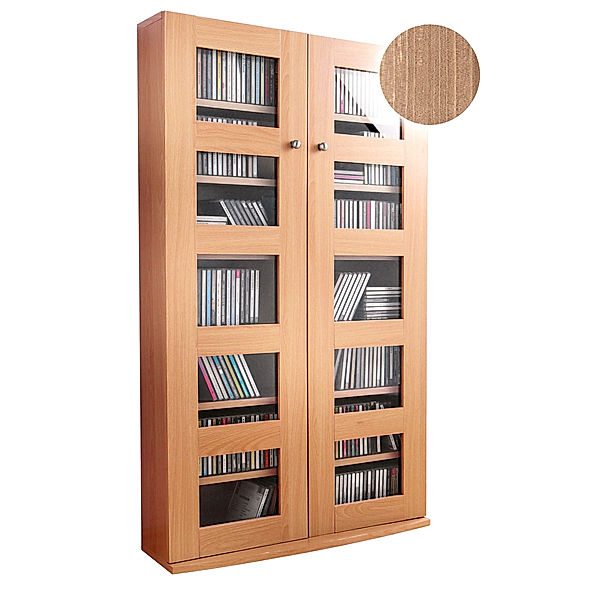 CD-Schrank (Farbe: Nussbaum)