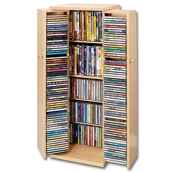 CD-Schrank für 296 CDs (Farbe: antik)