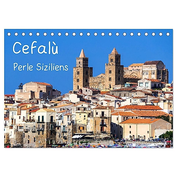 Cefalù Perle Siziliens (Tischkalender 2025 DIN A5 quer), CALVENDO Monatskalender, Calvendo, Gabi Hampe