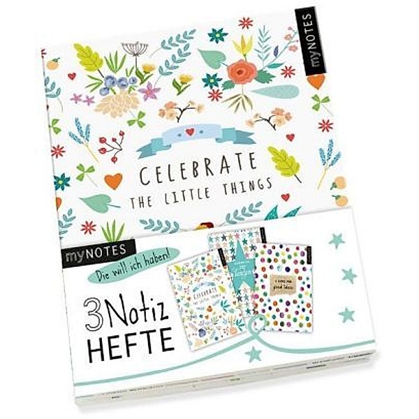 Celebrate the little things, 3 Notizbücher