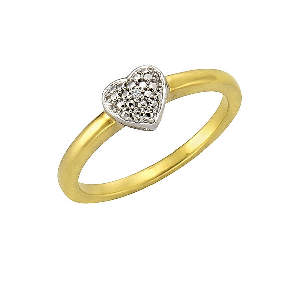 Celesta Diamonds Ring 925/- Sterling Silber Diamant weiß Bicolor 0,005 (Größe: 054 (17,2))