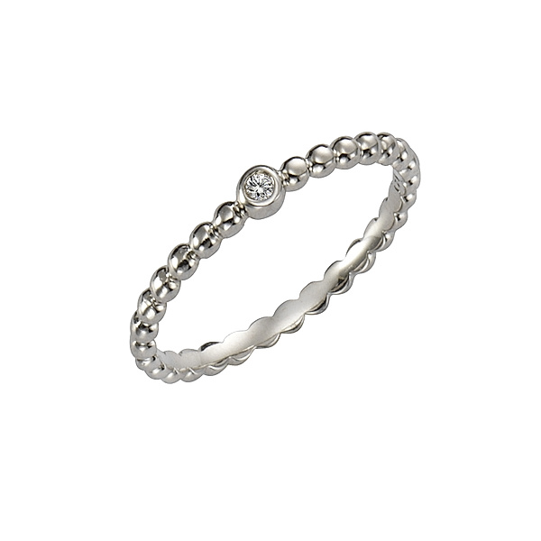 Celesta Diamonds Ring 925/- Sterling Silber Diamant weiß Glänzend 0,005 (Größe: 060 (19,1))