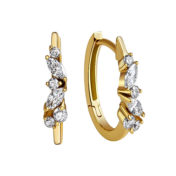 Celesta Gold Ohrring 375/- Gold Zirkonia weiß 1,5cm Glänzend