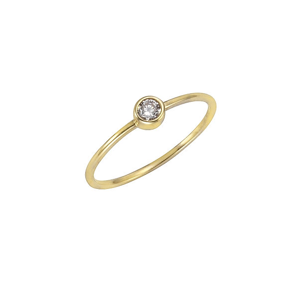 Celesta Gold Ring 375/- Gelbgold Zirkonia weiß 375/- Gold Zirkonia weiß Glänzend (Größe: 058 (18,5))