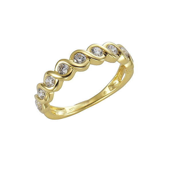 Celesta Gold Ring 375/- Gold Zirkonia weiß Glänzend (Größe: 056 (17,8))