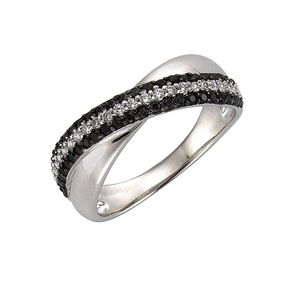 Celesta Silber Ring 925/- Sterling Silber Zirkonia weiß Glänzend (Größe: 054 (17,2))