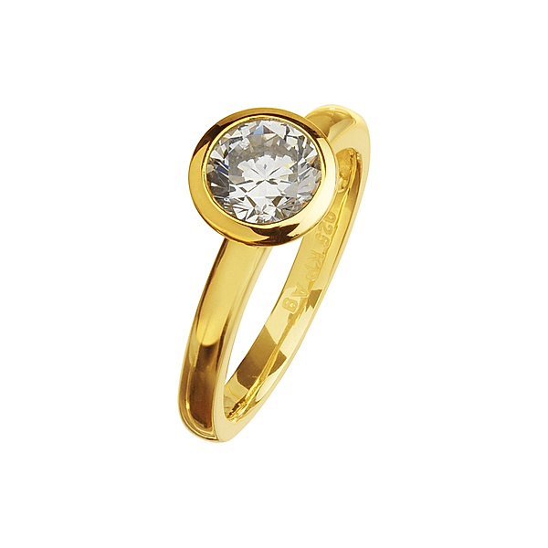 Celesta Silber Ring 925/- Sterling Silber Zirkonia weiß Glänzend (Größe: 058 (18,5))