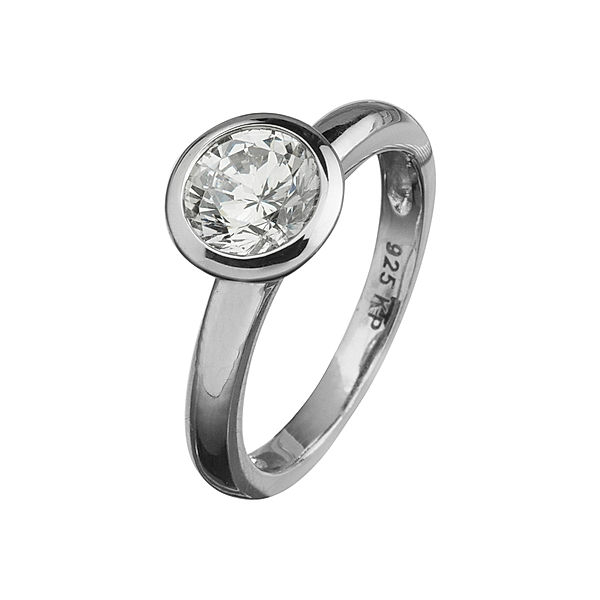 Celesta Silber Ring 925 Zirkonia weiß Glänzend (Größe: 058 (18,5))