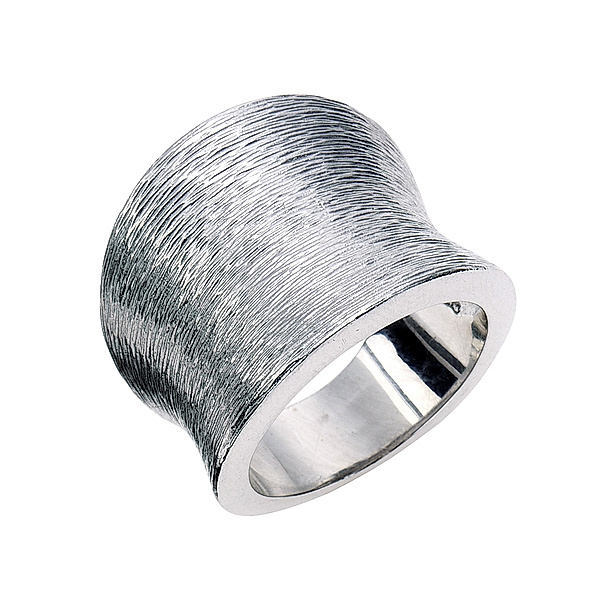 Celesta Silber Ring mattiert 925/- Sterling Silber Rhodiniert (Größe: 018 (57,0))