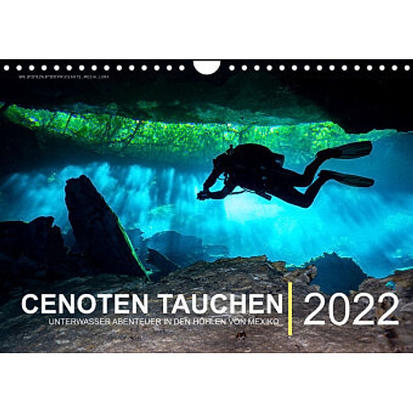 Cenoten Tauchen (Wandkalender immerwährend DIN A4 quer), Christian Hubo - feel4nature