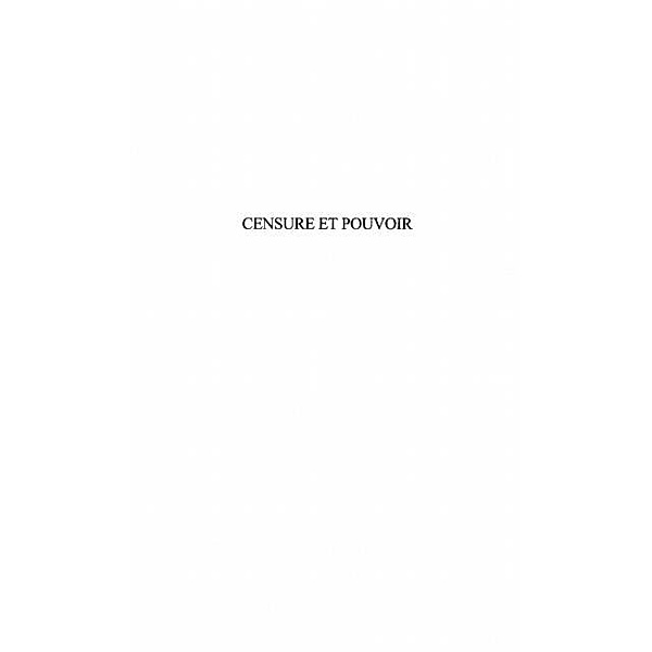 CENSURE ET POUVOIR / Hors-collection, Helene Vedrine