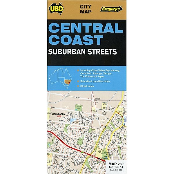 Central Coast Suburban Streets Map 1 : 25 000