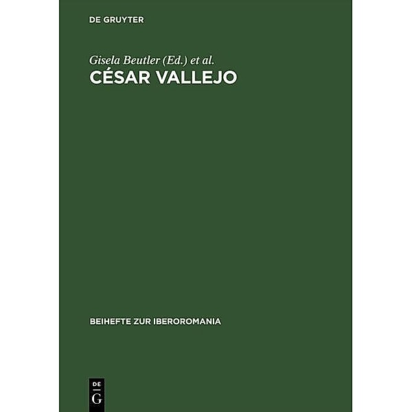 César Vallejo / Beihefte zur Iberoromania