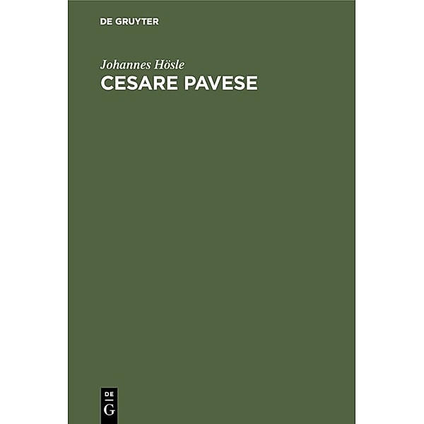 Cesare Pavese, Johannes Hösle