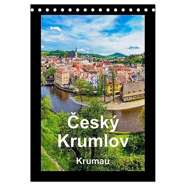 Cesky Krumlov Krumau (Tischkalender 2024 DIN A5 hoch), CALVENDO Monatskalender, Aguja