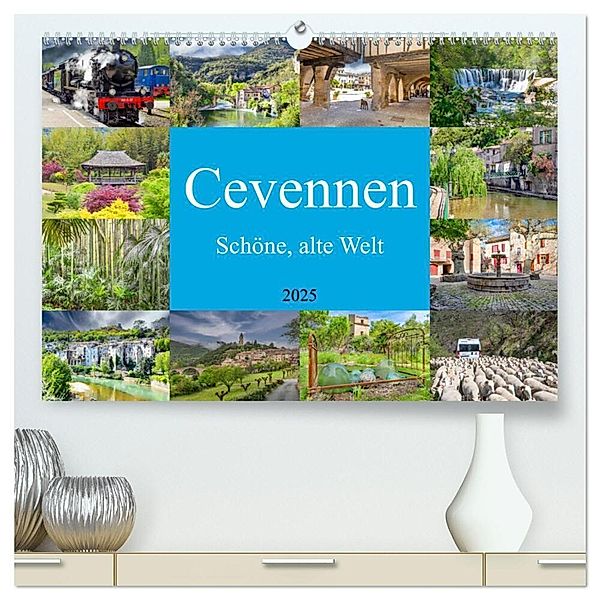 Cevennen - Schöne alte Welt (hochwertiger Premium Wandkalender 2025 DIN A2 quer), Kunstdruck in Hochglanz, Calvendo, Bodo Schmidt Photography
