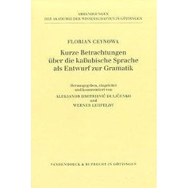 Ceynowa, F: Kurze Betrachtungen über die kaßubische Sprache,, Florian Ceynowa