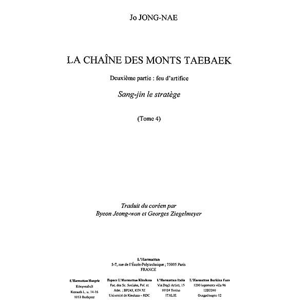 Chaine des monts taebaek t.4 / Hors-collection, Mahieu