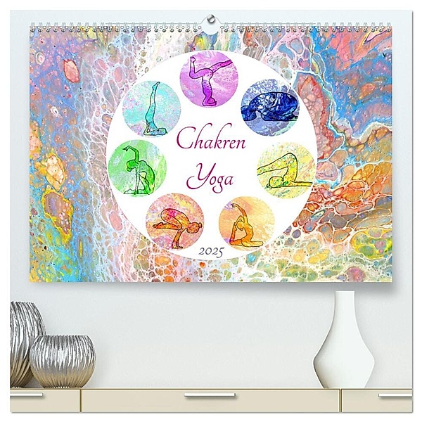 Chakren Yoga (hochwertiger Premium Wandkalender 2025 DIN A2 quer), Kunstdruck in Hochglanz, Calvendo, Michaela Schimmack