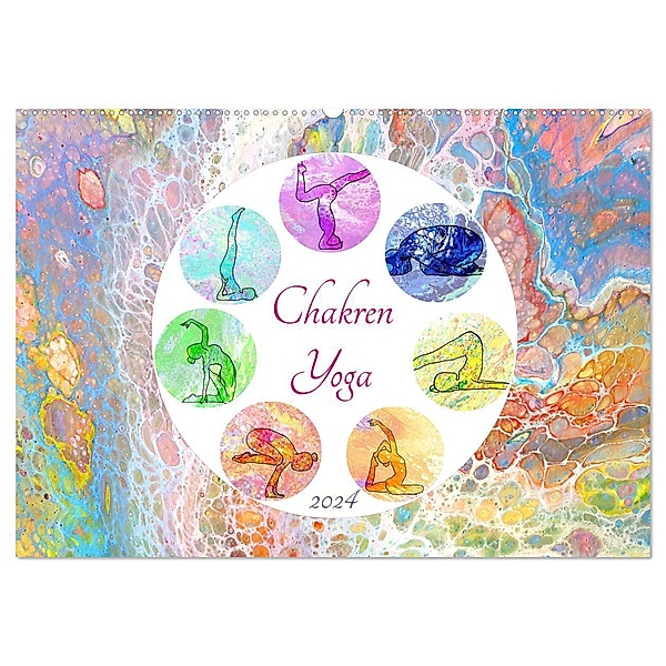 Chakren Yoga (Wandkalender 2024 DIN A2 quer), CALVENDO Monatskalender, Michaela Schimmack