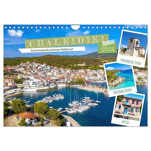 Chalkidiki - Griechenlands schönste Halbinsel (Wandkalender 2024 DIN A4 quer), CALVENDO Monatskalender, Tilo Grellmann