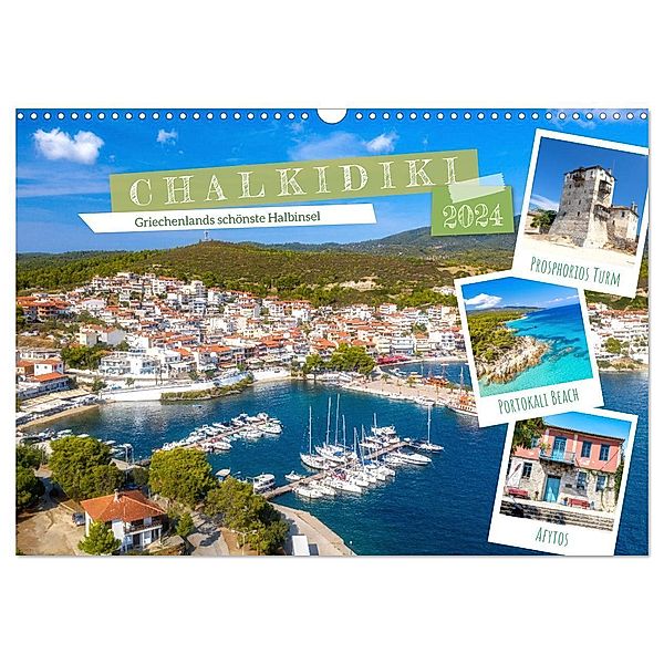 Chalkidiki - Griechenlands schönste Halbinsel (Wandkalender 2024 DIN A3 quer), CALVENDO Monatskalender, Tilo Grellmann