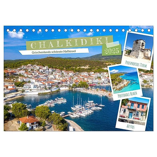 Chalkidiki - Griechenlands schönste Halbinsel (Tischkalender 2025 DIN A5 quer), CALVENDO Monatskalender, Calvendo, Tilo Grellmann