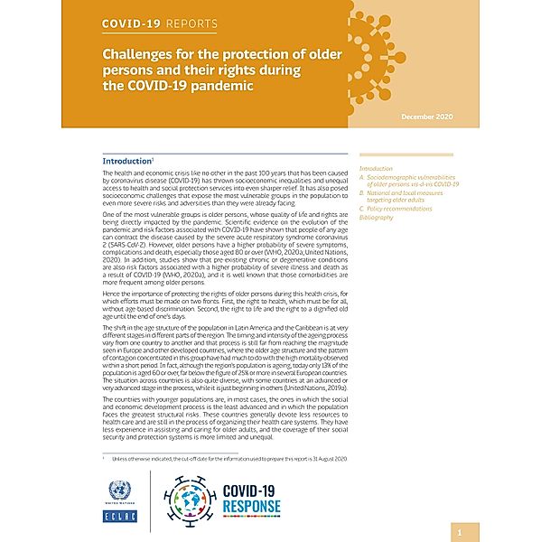 Challenges for the Protection of Older Persons and Their Rights During the COVID-19 Pandemic / United Nations