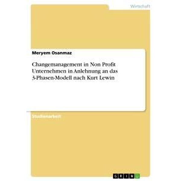 Changemanagement in Non Profit Unternehmen in Anlehnung an das 3-Phasen-Modell nach Kurt Lewin, Meryem Osanmaz