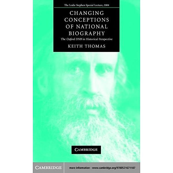 Changing Conceptions of National Biography, Keith Thomas