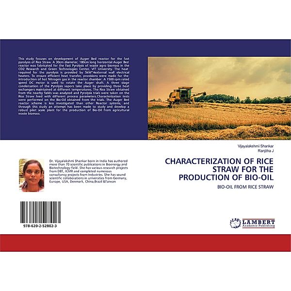 CHARACTERIZATION OF RICE STRAW FOR THE PRODUCTION OF BIO-OIL, Vijayalakshmi Shankar, Ranjitha J