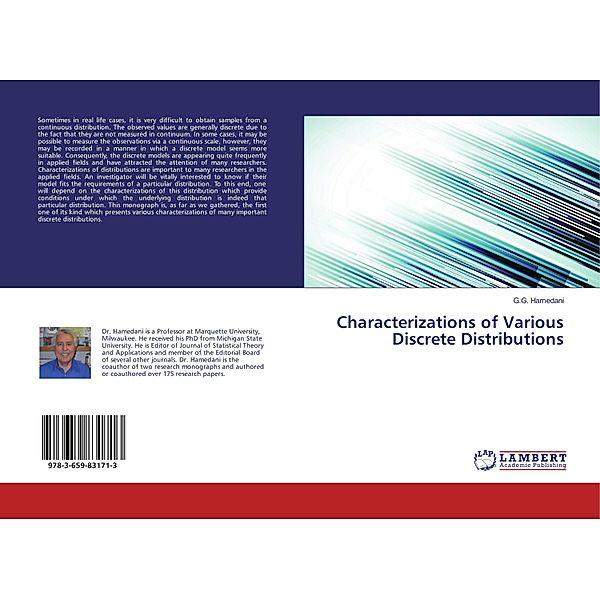 Characterizations of Various Discrete Distributions, G. G. Hamedani