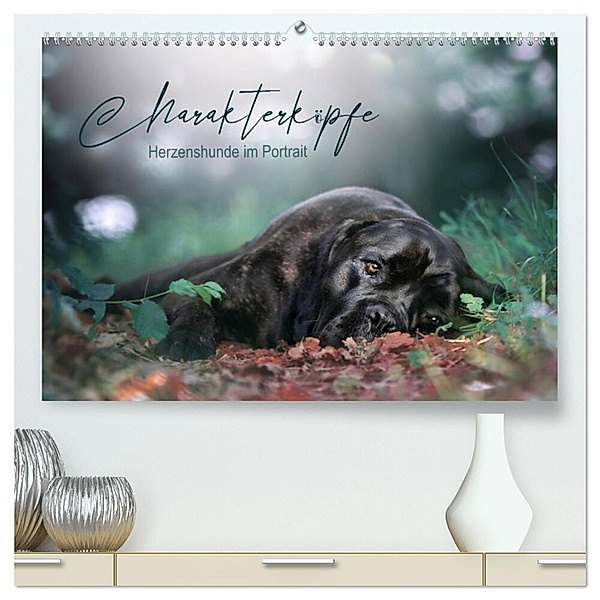 Charakterköpfe - Herzenshunde im Portrait (hochwertiger Premium Wandkalender 2024 DIN A2 quer), Kunstdruck in Hochglanz, Saskia Katharina Siebel - Sensiebelfotografie