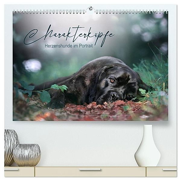 Charakterköpfe - Herzenshunde im Portrait (hochwertiger Premium Wandkalender 2025 DIN A2 quer), Kunstdruck in Hochglanz, Calvendo, Saskia Katharina Siebel - Sensiebelfotografie