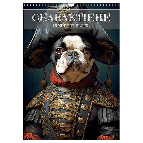 CHARAKTIERE Hunde mit Profil (Wandkalender 2024 DIN A3 hoch), CALVENDO Monatskalender, Bettina Dittmann