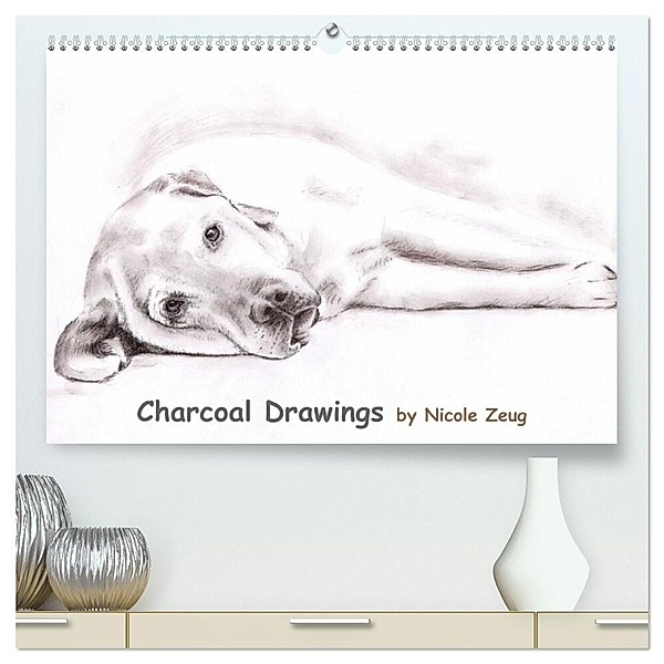 Charcoal Drawings (hochwertiger Premium Wandkalender 2024 DIN A2 quer), Kunstdruck in Hochglanz, Nicole Zeug