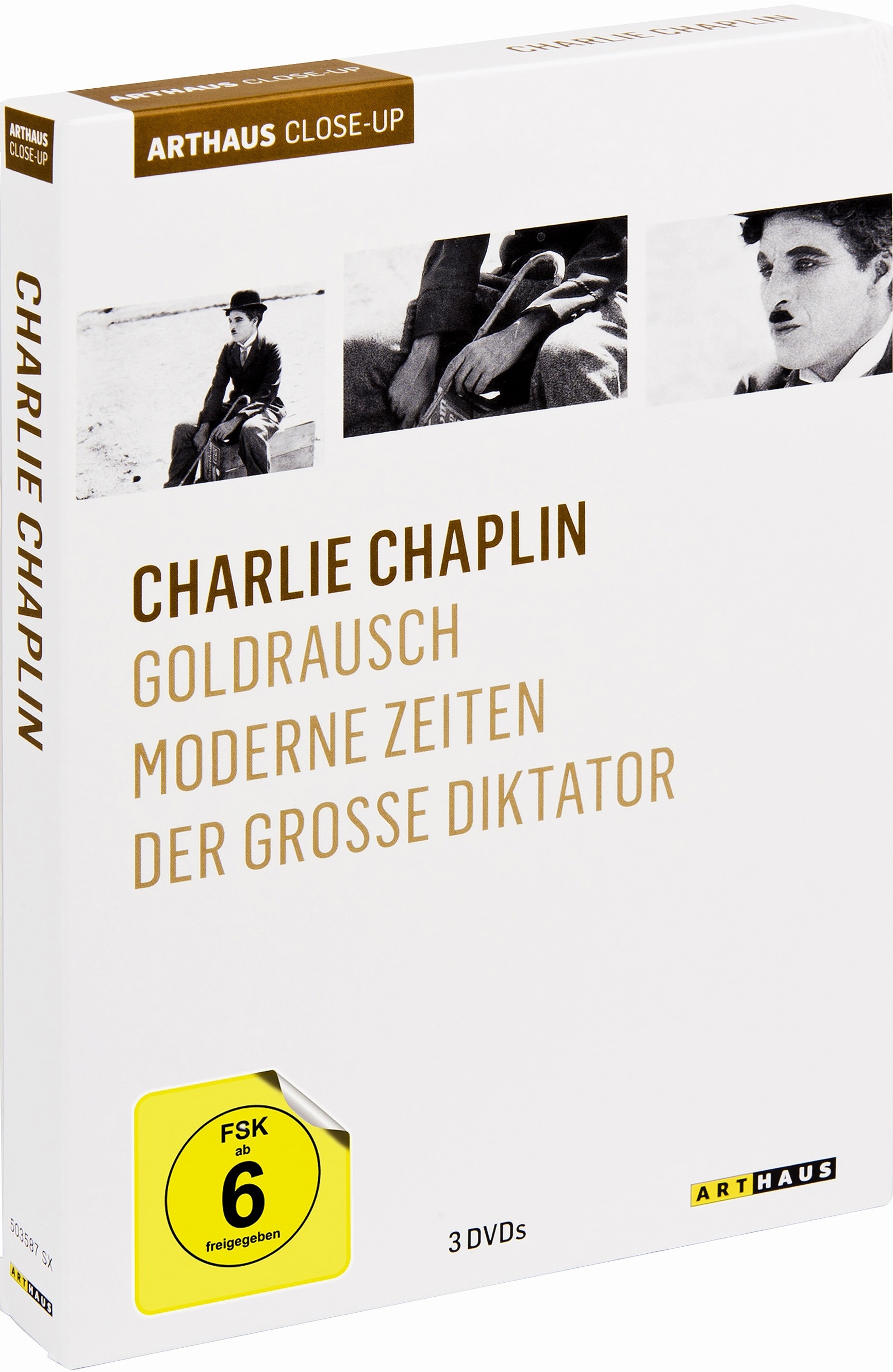 Image of Charlie Chaplin, 3 DVD Box